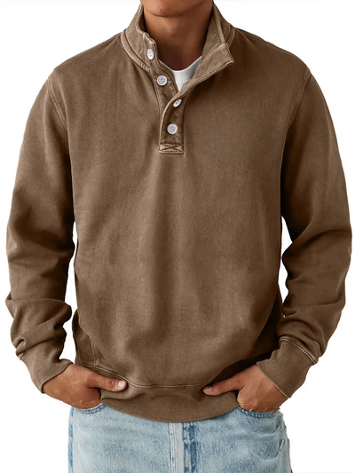 NK - Men’s Trendy Loose Solid Color Stand Collar Sweatshirt