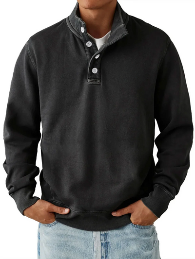 NK - Men’s Trendy Loose Solid Color Stand Collar Sweatshirt