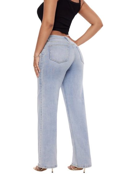 Baggy BBL Jeans — Wide Leg, Bum-Lifting, Comfy Stretch