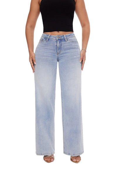 Baggy BBL Jeans — Wide Leg, Bum-Lifting, Comfy Stretch