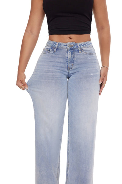 Baggy BBL Jeans — Wide Leg, Bum-Lifting, Comfy Stretch
