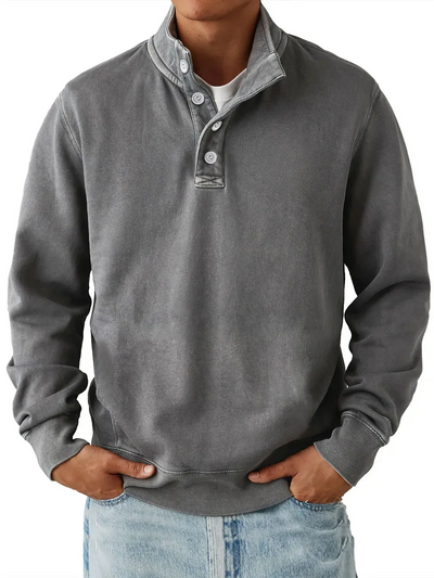 NK - Men’s Trendy Loose Solid Color Stand Collar Sweatshirt