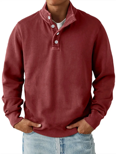 NK - Men’s Trendy Loose Solid Color Stand Collar Sweatshirt