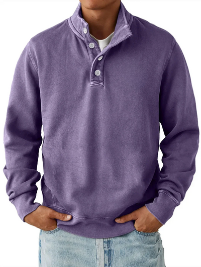 NK - Men’s Trendy Loose Solid Color Stand Collar Sweatshirt