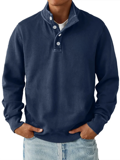 NK - Men’s Trendy Loose Solid Color Stand Collar Sweatshirt